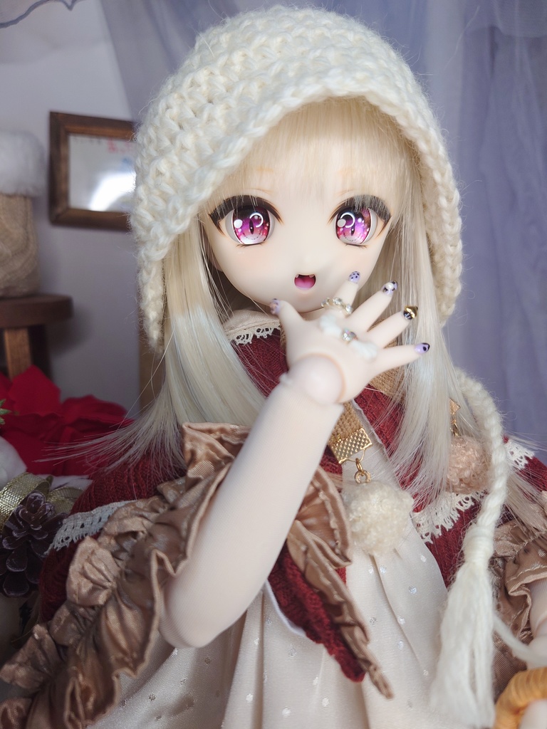 大人カラーなニット帽子