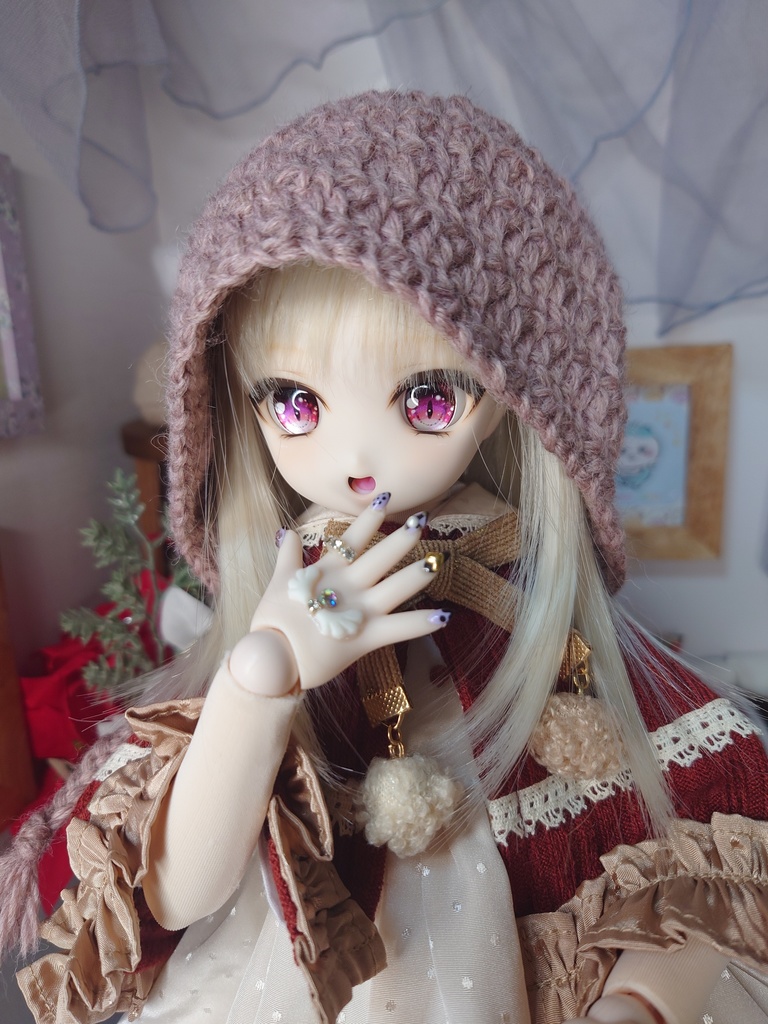 大人カラーなニット帽子