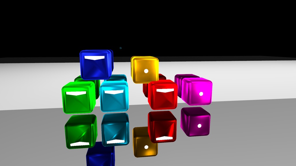[VRChat想定]6種類の色付きキューブ