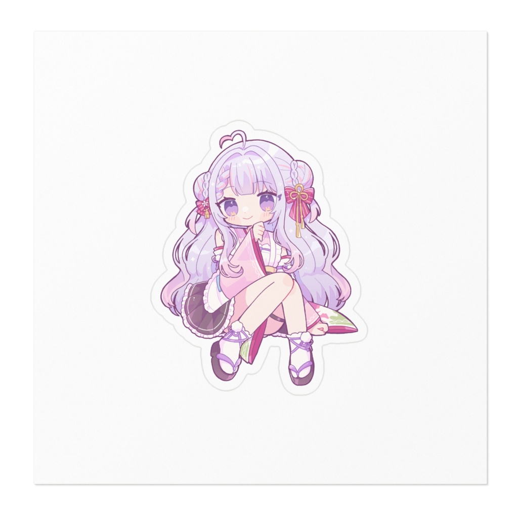 餅乃さや 新モデル記念ステッカー 全身(笑顔)