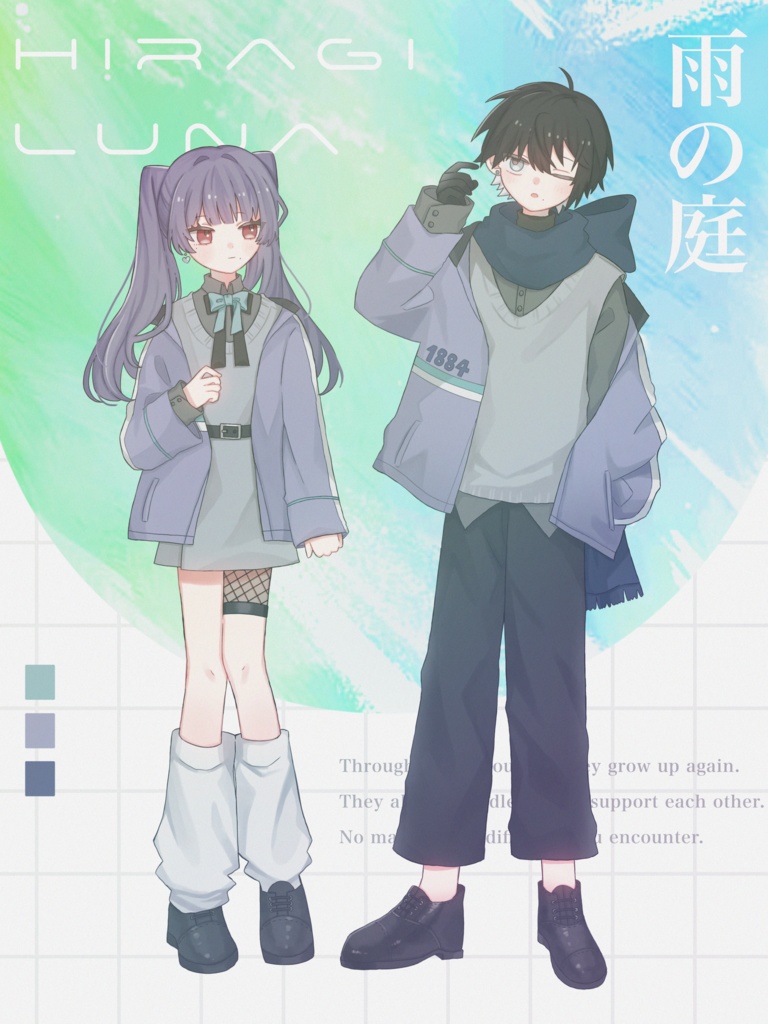 らいせ式TRPG用ディスプレイ　雨の庭image