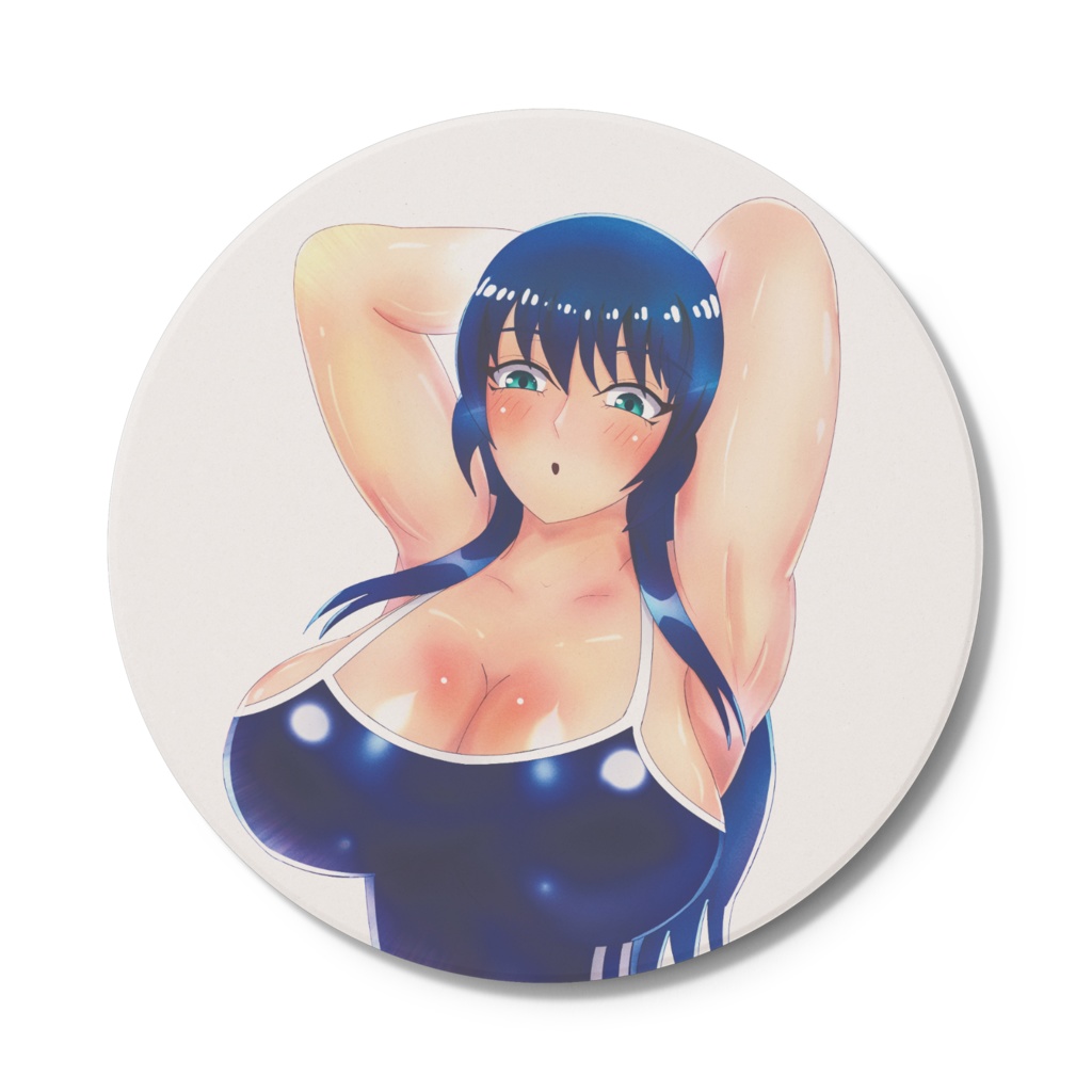 オリキャラ・スク水1_LAN_コースター