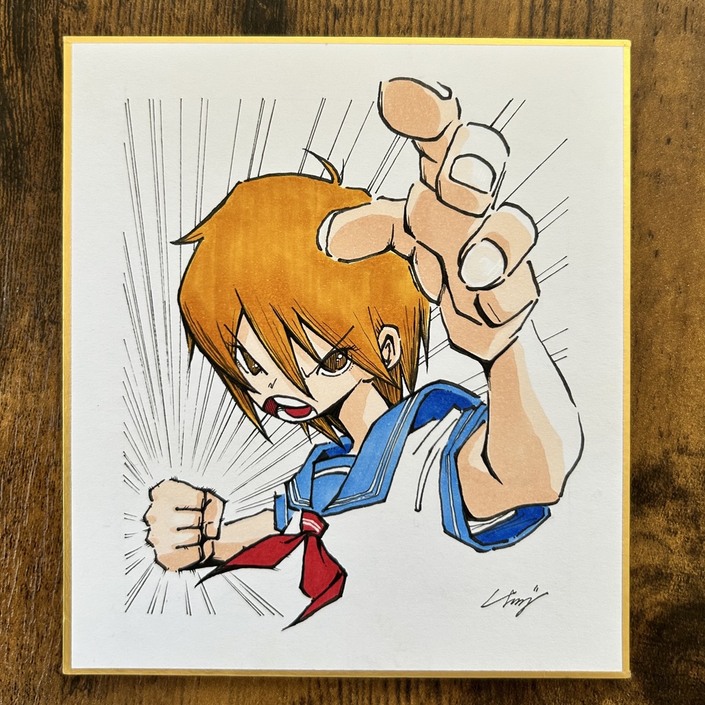 カラーイラスト   色紙