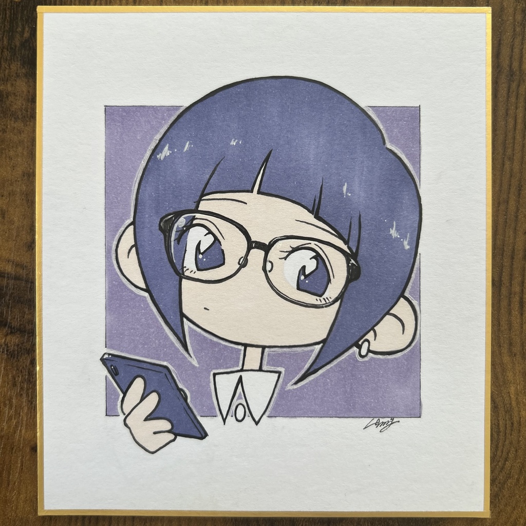 カラーイラスト   色紙