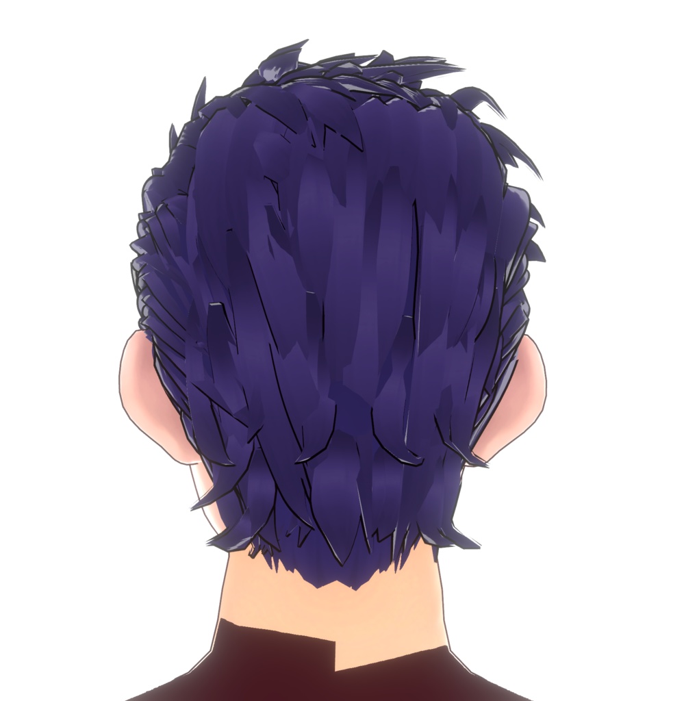 【VRoid】【正式版】ヘアプリセット/ブルージュオールバックStable Ver.hair preset