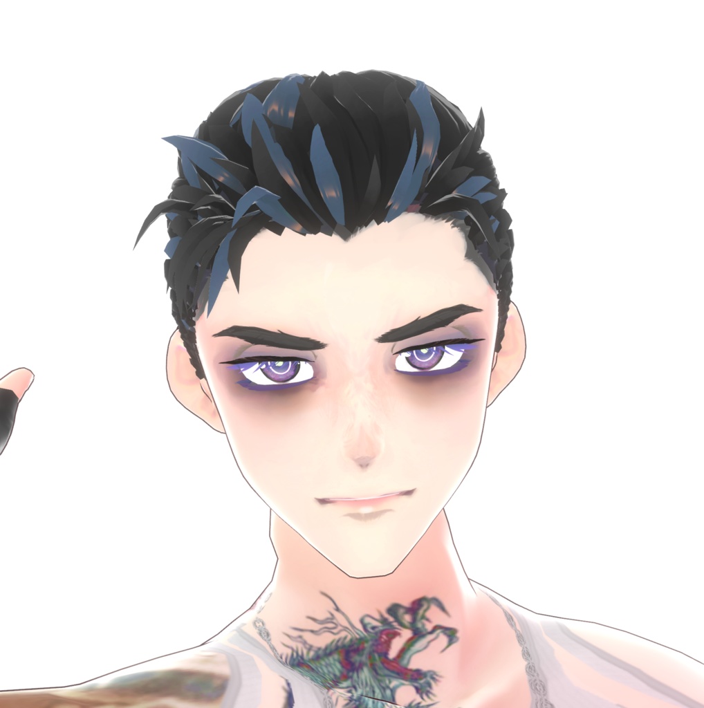 【VRoid】【正式版】ヘアプリセット/ダンディオールバックStable Ver.hair preset