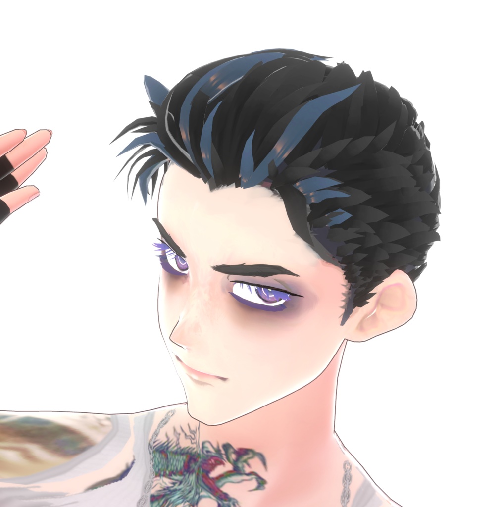 【VRoid】【正式版】ヘアプリセット/ダンディオールバックStable Ver.hair preset