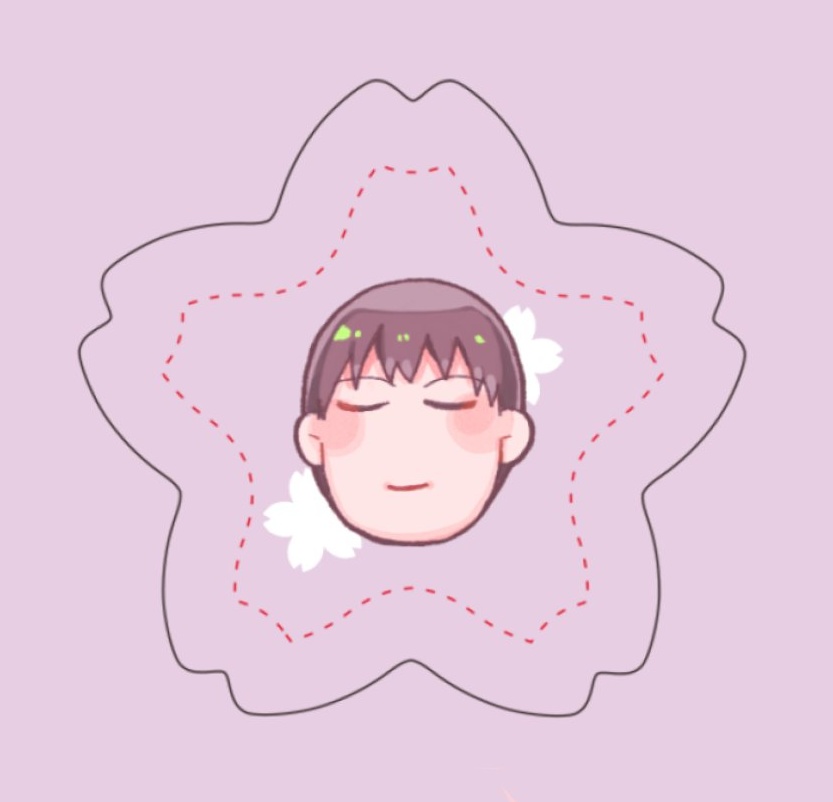 さくらマカロンキーホルダー【柳】
