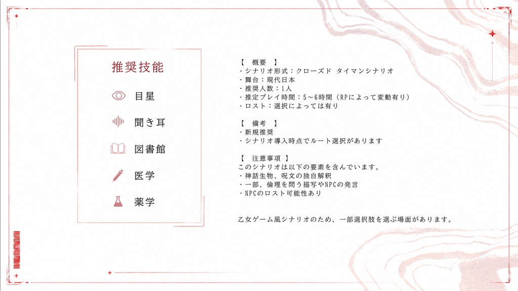 クトゥルフ神話TRPG 『神愛のプロバビリタ -Fragments of the Nephilim-』SPLL:E187223