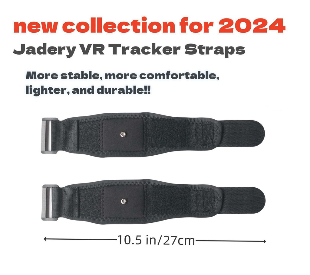 Jadery VRトラッカーベルト 腕用(2024年新モデル)、viveトラッカー、Ultimate Tracker、Tundraトラッカー用VRゲームフルトラ ストラップ- BLACK