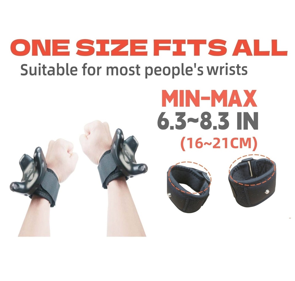 Jadery VRトラッカーベルト 腕用(2024年新モデル)、viveトラッカー、Ultimate Tracker、Tundraトラッカー用VRゲームフルトラ ストラップ- BLACK