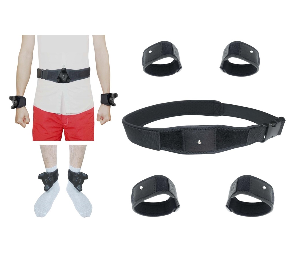 Jadery VRトラッカーベルト (2024年新モデル)腰＋腕＋足の5点セット、Ultimate Tracker、viveトラッカー、Tundraトラッカー用VRゲームフルトラ ストラップ
