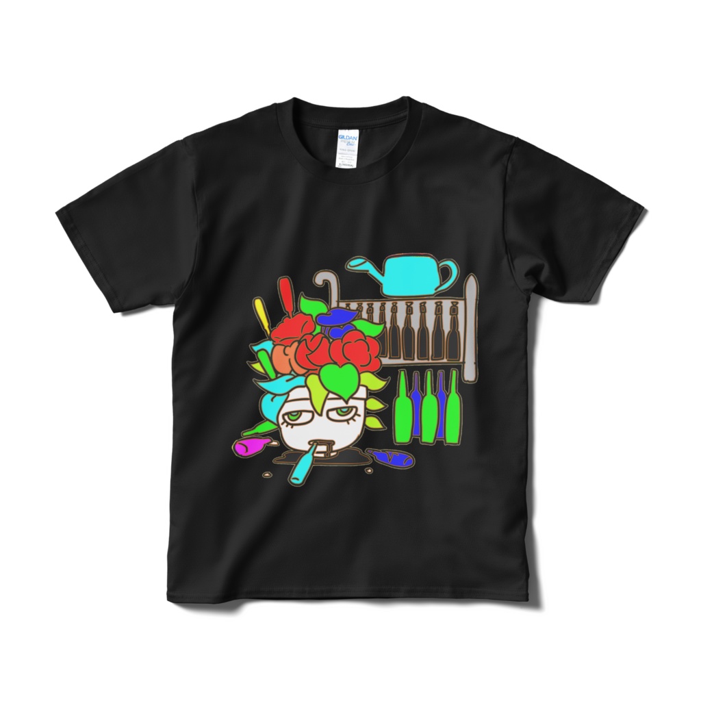 野菜たっぷりTシャツ黒