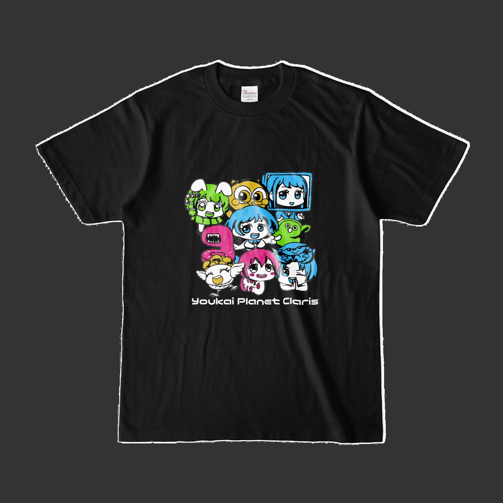 妖怪惑星クラリスメインキャラクターTシャツ黒