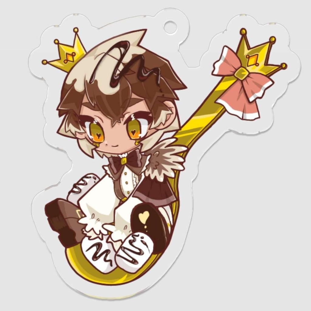ミルクチョコくんお座りアクキー