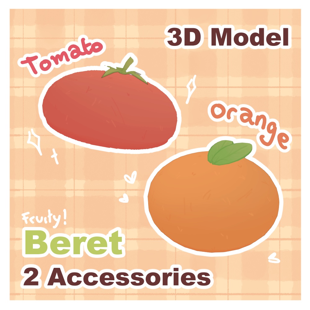 [半額セール] Orange and Tomato Beret