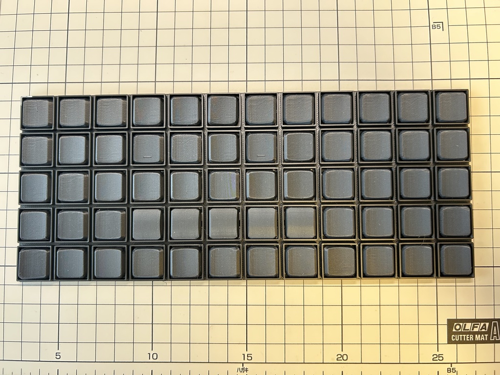KazyCap, 3DP製17mm狭ピッチ用キーキャップ, ブラック【試作品】
