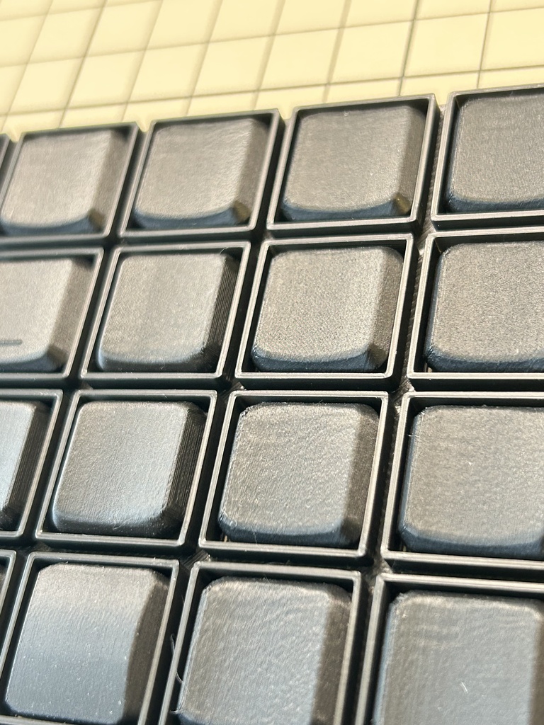 KazyCap, 3DP製17mm狭ピッチ用キーキャップ, ブラック【試作品】