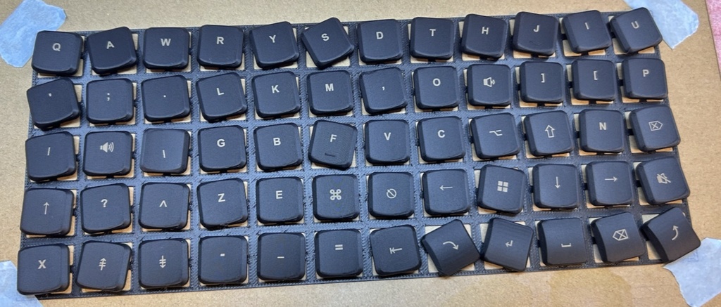 KazyCap, 3DP製17mm狭ピッチ用キーキャップ, ブラック【試作品】