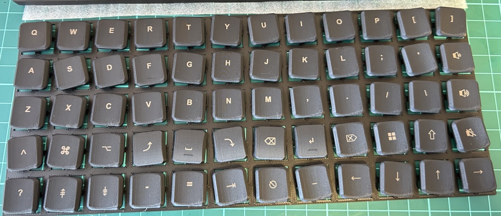 KazyCap, 3DP製17mm狭ピッチ用キーキャップ, ブラック【試作品】
