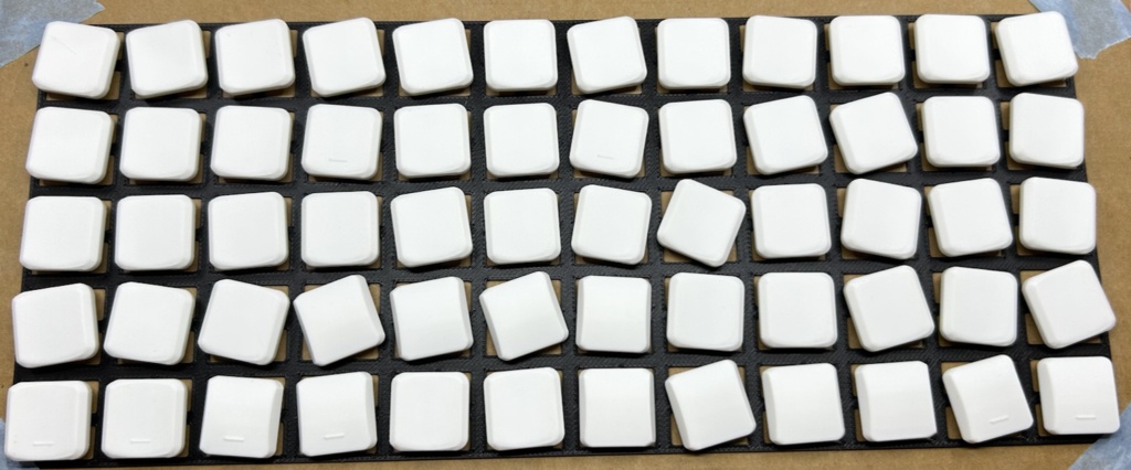 KazyCap, 3DP製17mm狭ピッチ用キーキャップ, ホワイト【試作品】