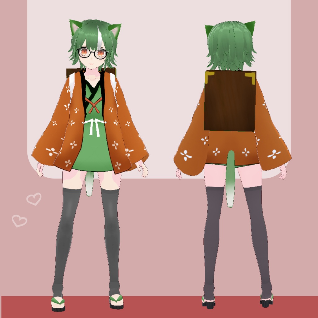 【3Dモデル】クリプトニンジャ おえん VRM【衣装2パターン】