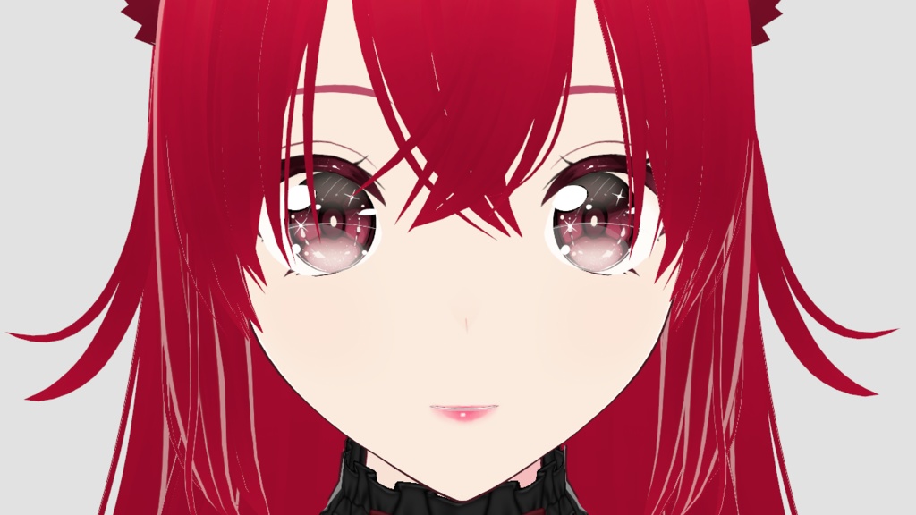 3D Model Feline Girl Cat Red