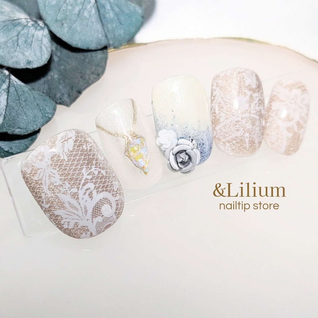 概念ネイル/FF14リーン(レースネイル)/concept nails/Ryne