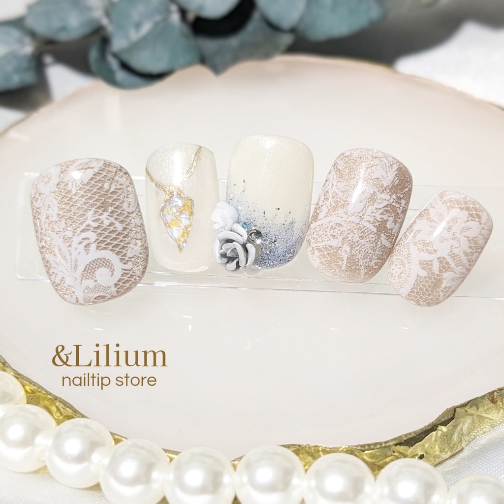 概念ネイル/FF14リーン(レースネイル)/concept nails/Ryne