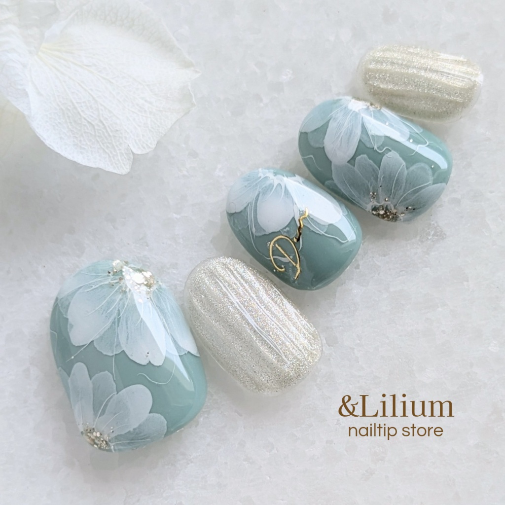 たらしこみフラワー&バカラネイル