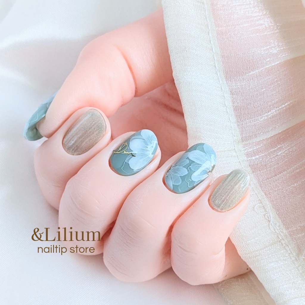 たらしこみフラワー&バカラネイル