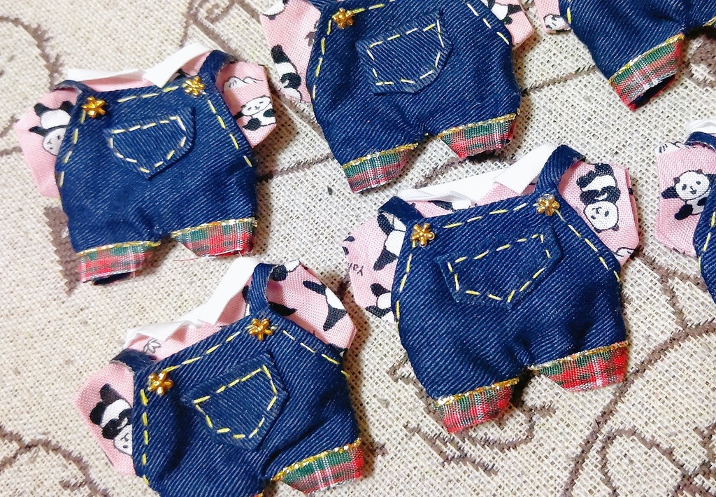 DC プライズぬい用 パンダ柄シャツセットふ