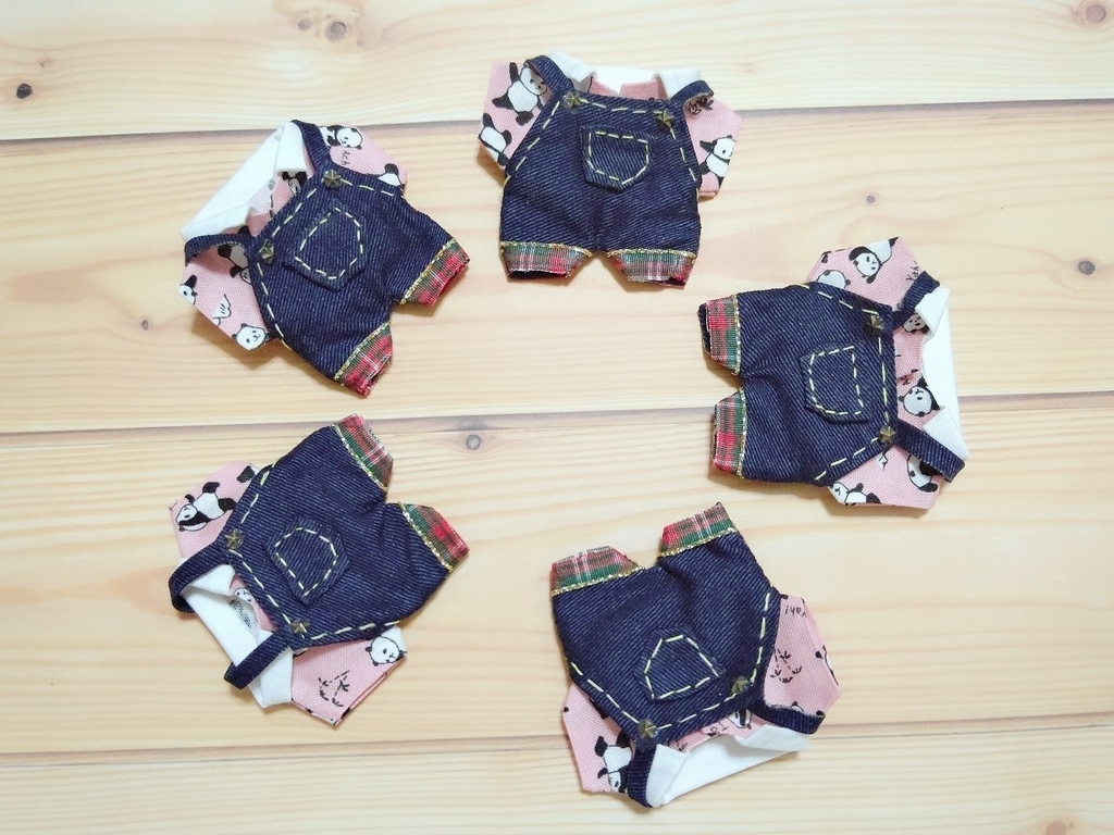 DC プライズぬい用 パンダ柄シャツセットふ