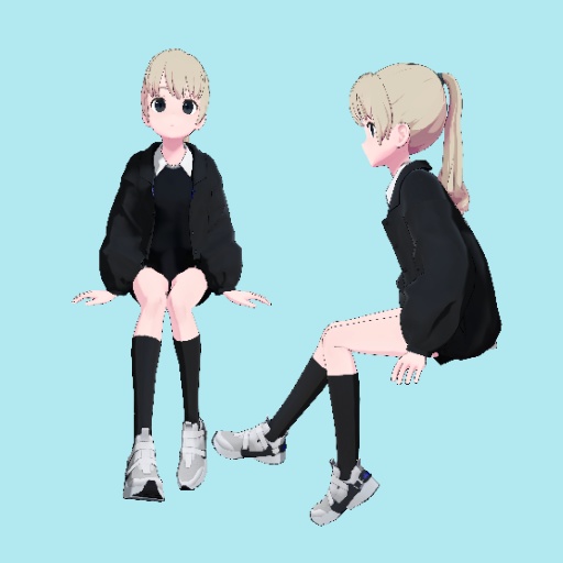 VRC用座りIdleモーション01_(Sitting Idle Motion)_Mir