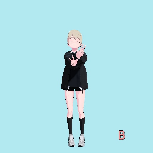 VRC用手振りモーション(Stand Motion "Hi")_Mir