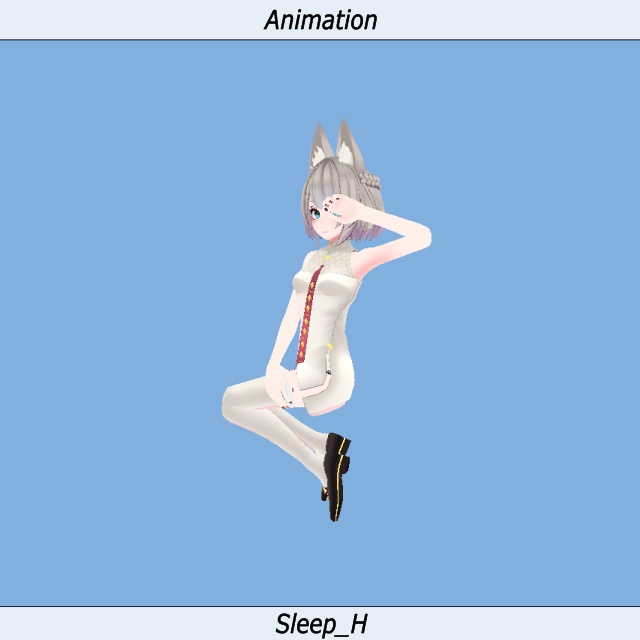 VRC用 【睡眠】 Idleモーション_01(Sleeping Idle Motion)_Kyoko