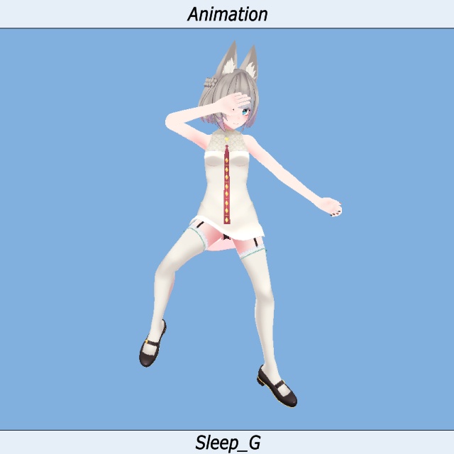 VRC用 【睡眠】 Idleモーション_01(Sleeping Idle Motion)_Kyoko