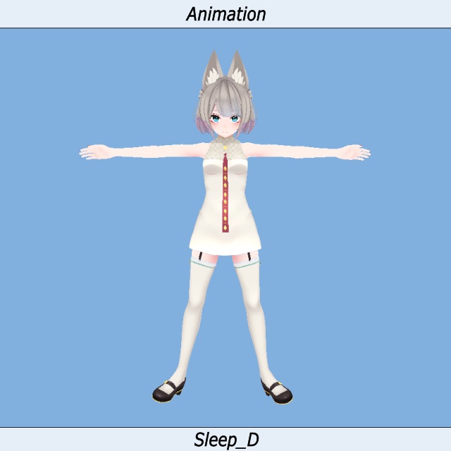 VRC用 【睡眠】 Idleモーション_01(Sleeping Idle Motion)_Kyoko