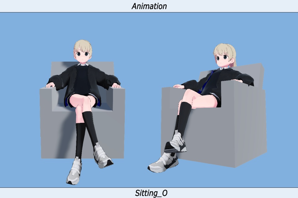 VRC用座りIdleモーション_04(Sitting Idle Motion)_Mir