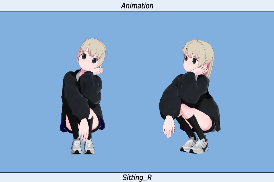 VRC用座りIdleモーション_05(Sitting Idle Motion)_Mir