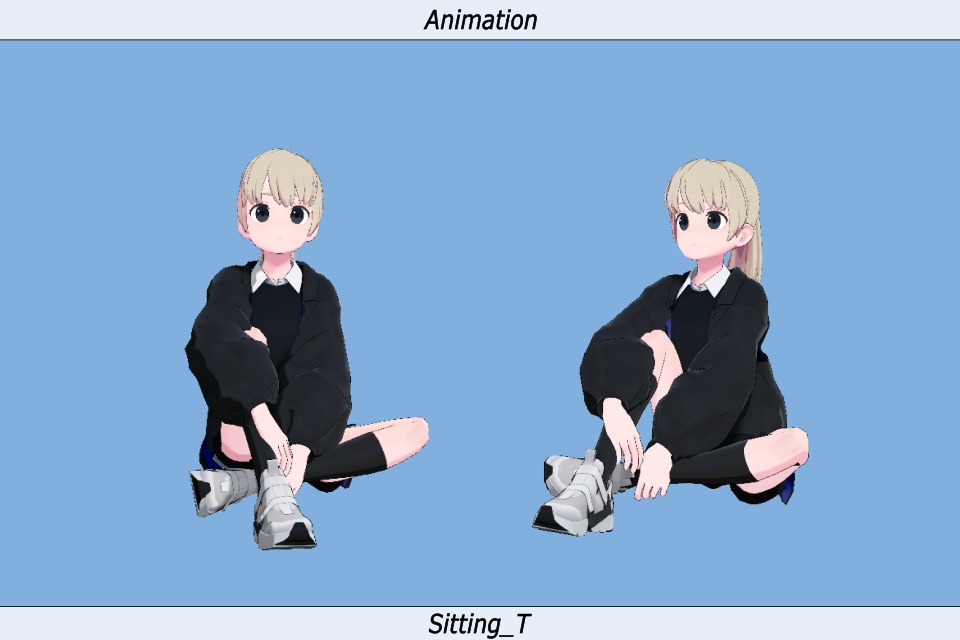 VRC用座りIdleモーション_05(Sitting Idle Motion)_Mir