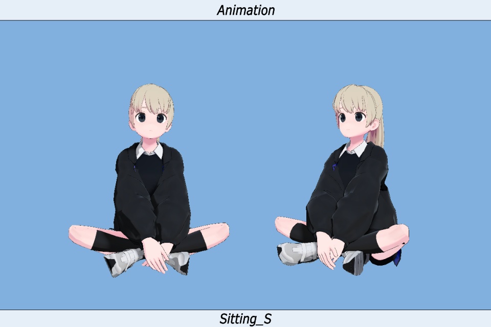 VRC用座りIdleモーション_05(Sitting Idle Motion)_Mir