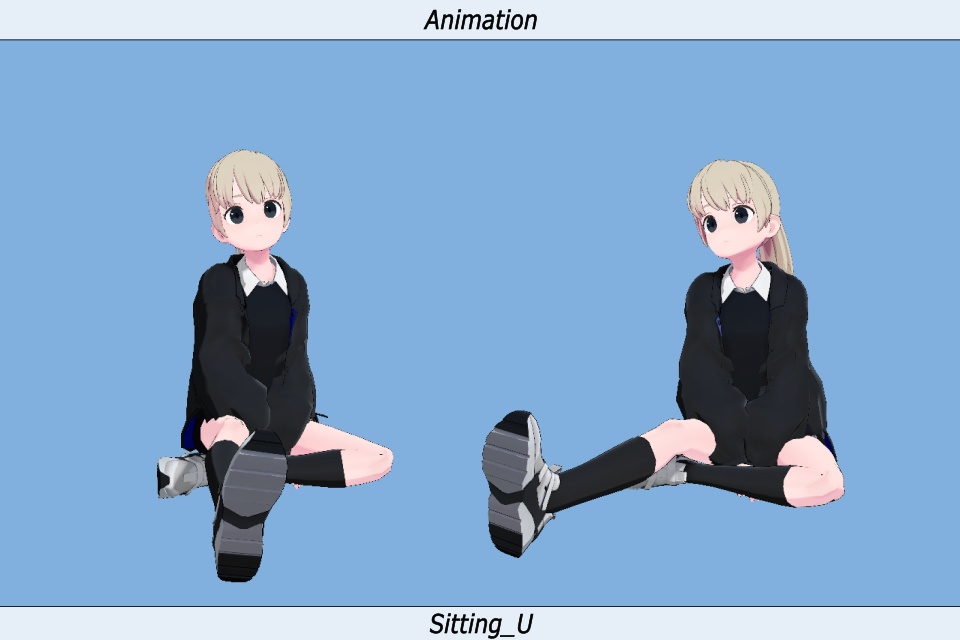 VRC用座りIdleモーション_06(Sitting Idle Motion)_Mir