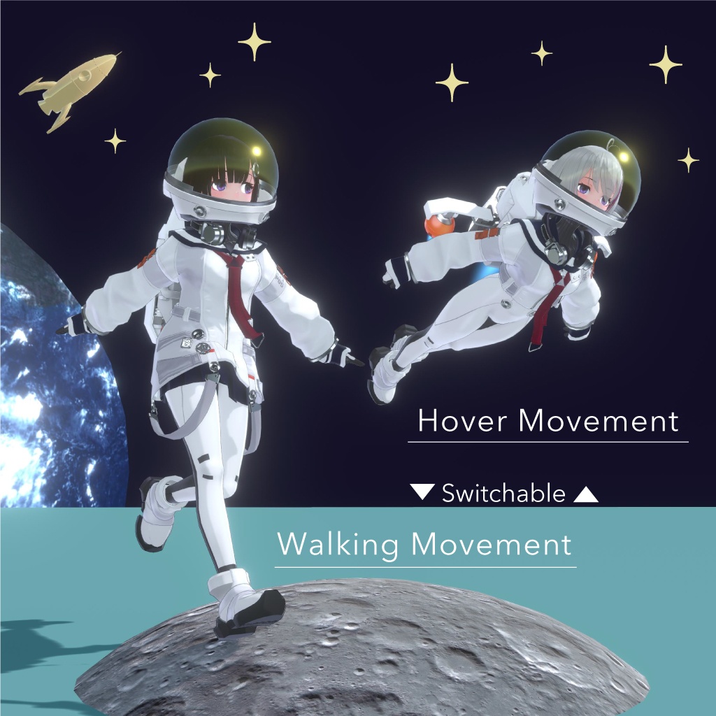 【VRChat 】オリジナル3Dアバター「P05_ASTRO_MOCA」