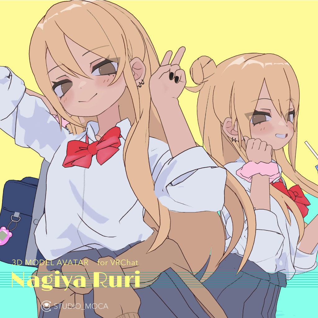 【VRChat 】オリジナル3Dアバター 凪夜 瑠璃 / Nagiya Ruri