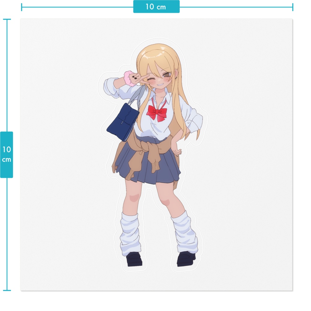 凪夜瑠璃 ピースステッカー