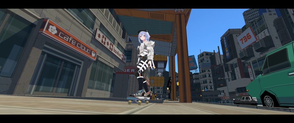 VRC用 リアルスケボーアニメーション【Real Skateboard Motion】