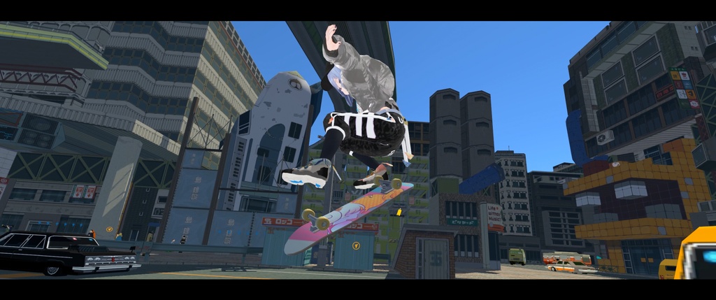 VRC用 リアルスケボーアニメーション【Real Skateboard Motion】