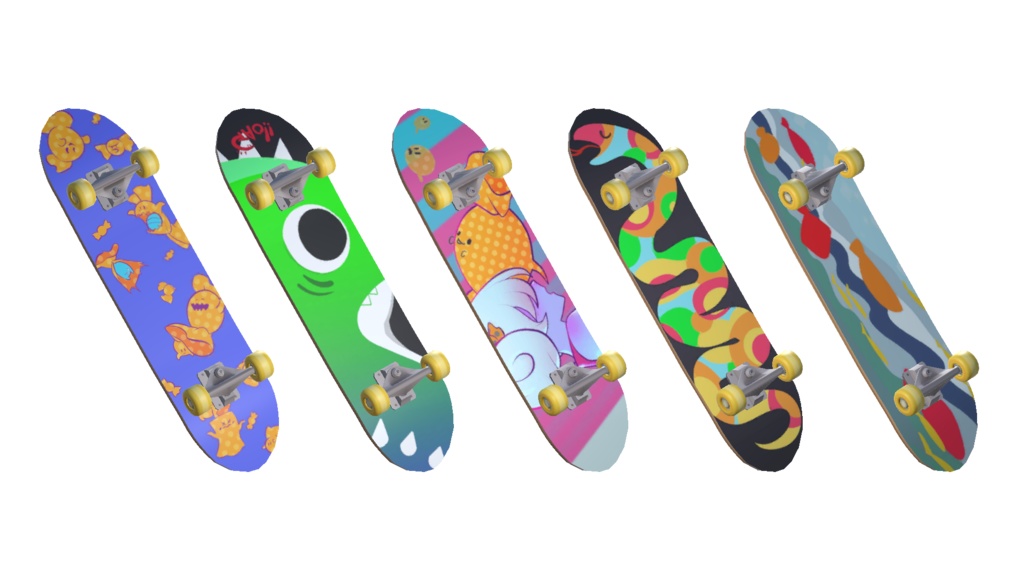 VRC用 リアルスケボーアニメーション【Real Skateboard Motion】