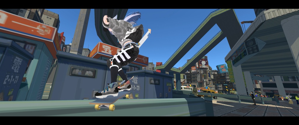 VRC用 リアルスケボーアニメーション【Real Skateboard Motion】